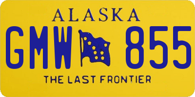 AK license plate GMW855