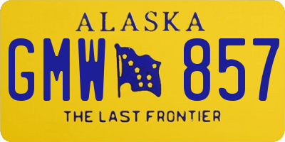 AK license plate GMW857