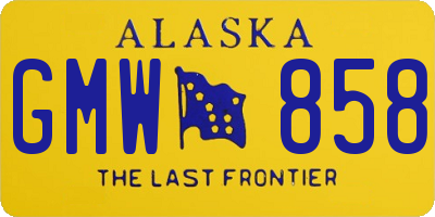 AK license plate GMW858