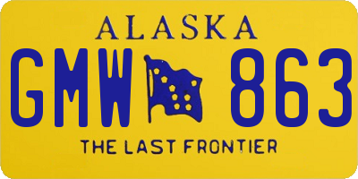 AK license plate GMW863