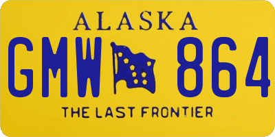 AK license plate GMW864
