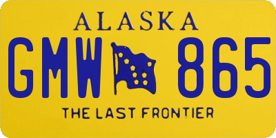 AK license plate GMW865