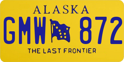 AK license plate GMW872