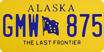 AK license plate GMW875