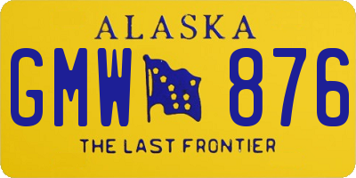 AK license plate GMW876