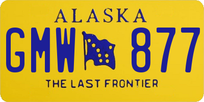 AK license plate GMW877