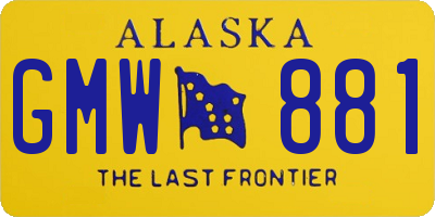 AK license plate GMW881