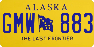 AK license plate GMW883
