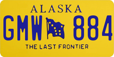 AK license plate GMW884