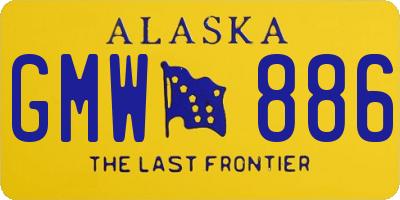 AK license plate GMW886