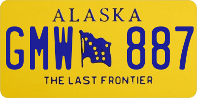 AK license plate GMW887