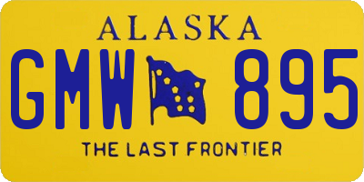 AK license plate GMW895