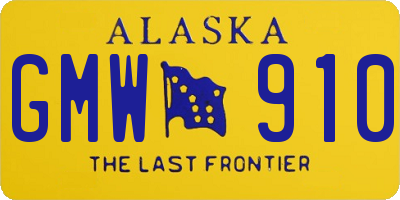 AK license plate GMW910