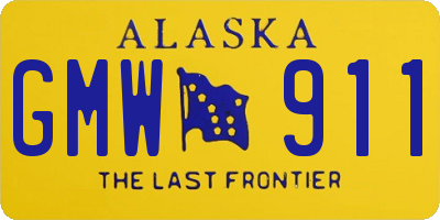 AK license plate GMW911