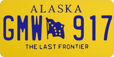 AK license plate GMW917
