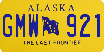 AK license plate GMW921