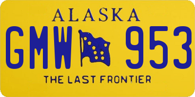 AK license plate GMW953