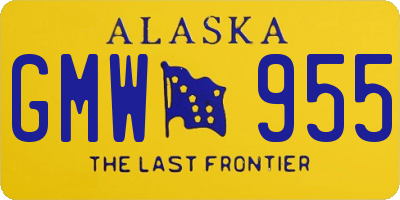 AK license plate GMW955
