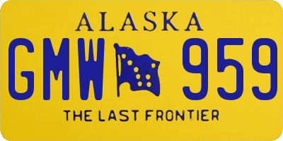 AK license plate GMW959