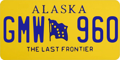 AK license plate GMW960