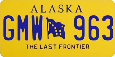 AK license plate GMW963