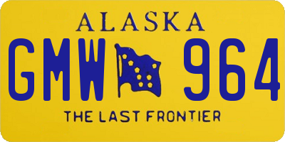 AK license plate GMW964
