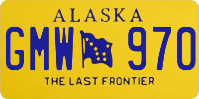 AK license plate GMW970