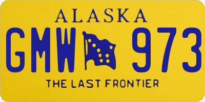 AK license plate GMW973