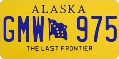AK license plate GMW975