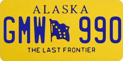 AK license plate GMW990