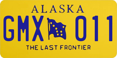 AK license plate GMX011