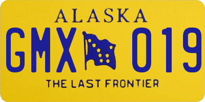 AK license plate GMX019