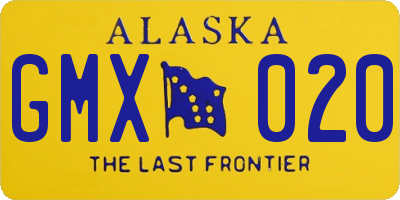 AK license plate GMX020