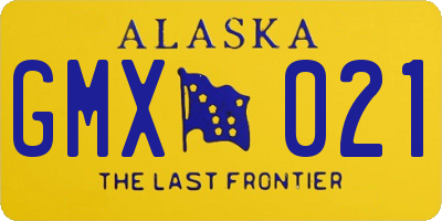 AK license plate GMX021