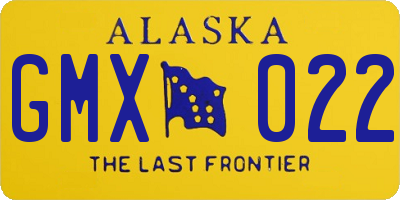 AK license plate GMX022