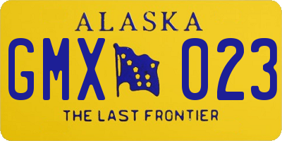 AK license plate GMX023