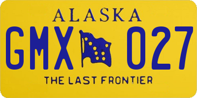AK license plate GMX027