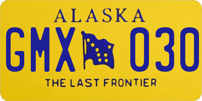 AK license plate GMX030