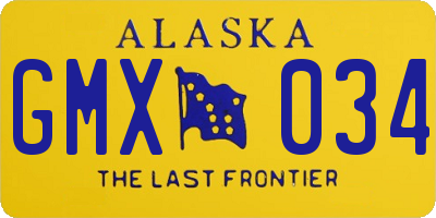 AK license plate GMX034