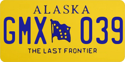 AK license plate GMX039