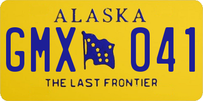 AK license plate GMX041