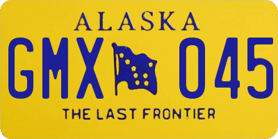 AK license plate GMX045