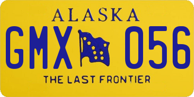 AK license plate GMX056