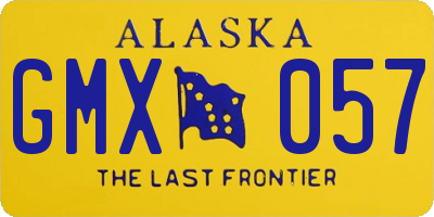 AK license plate GMX057