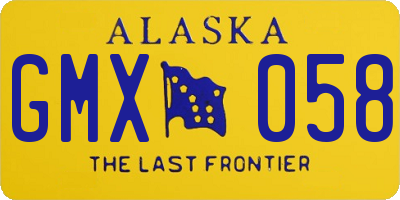 AK license plate GMX058