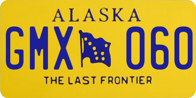 AK license plate GMX060