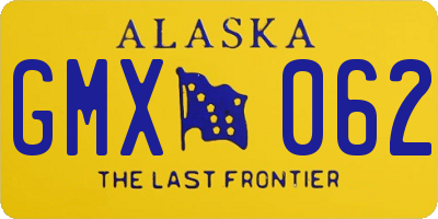 AK license plate GMX062