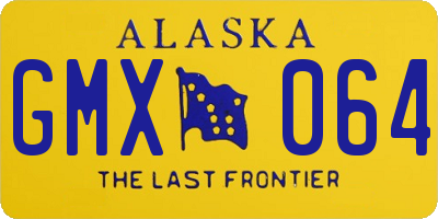 AK license plate GMX064