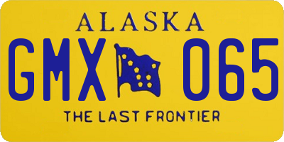 AK license plate GMX065