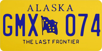 AK license plate GMX074